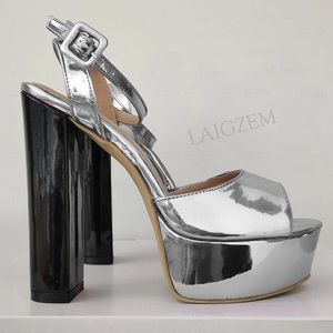 Silver Platform Heels
